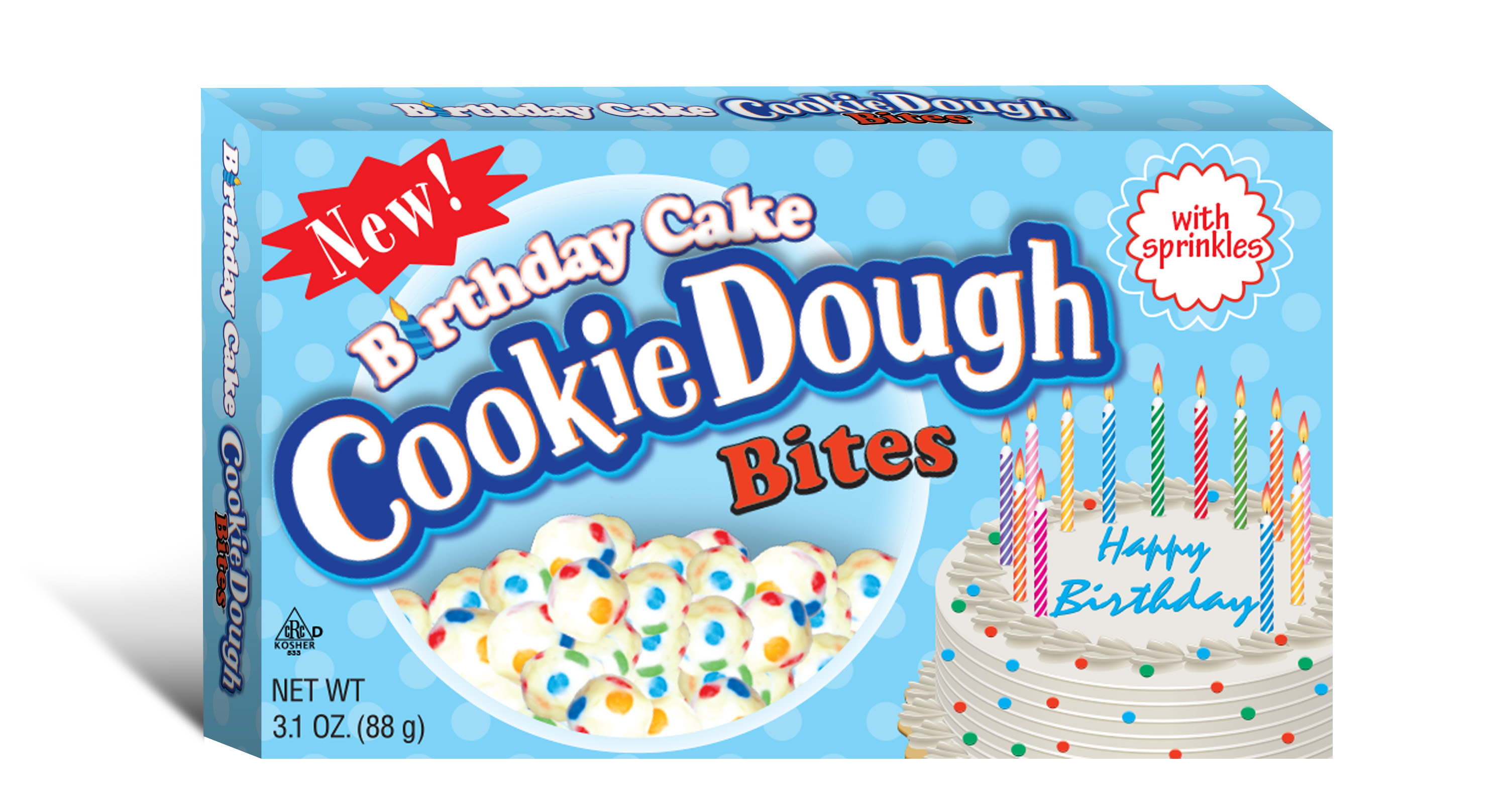 Birthday Cake Cookie Dough Bites - Theater Box - 12 pack